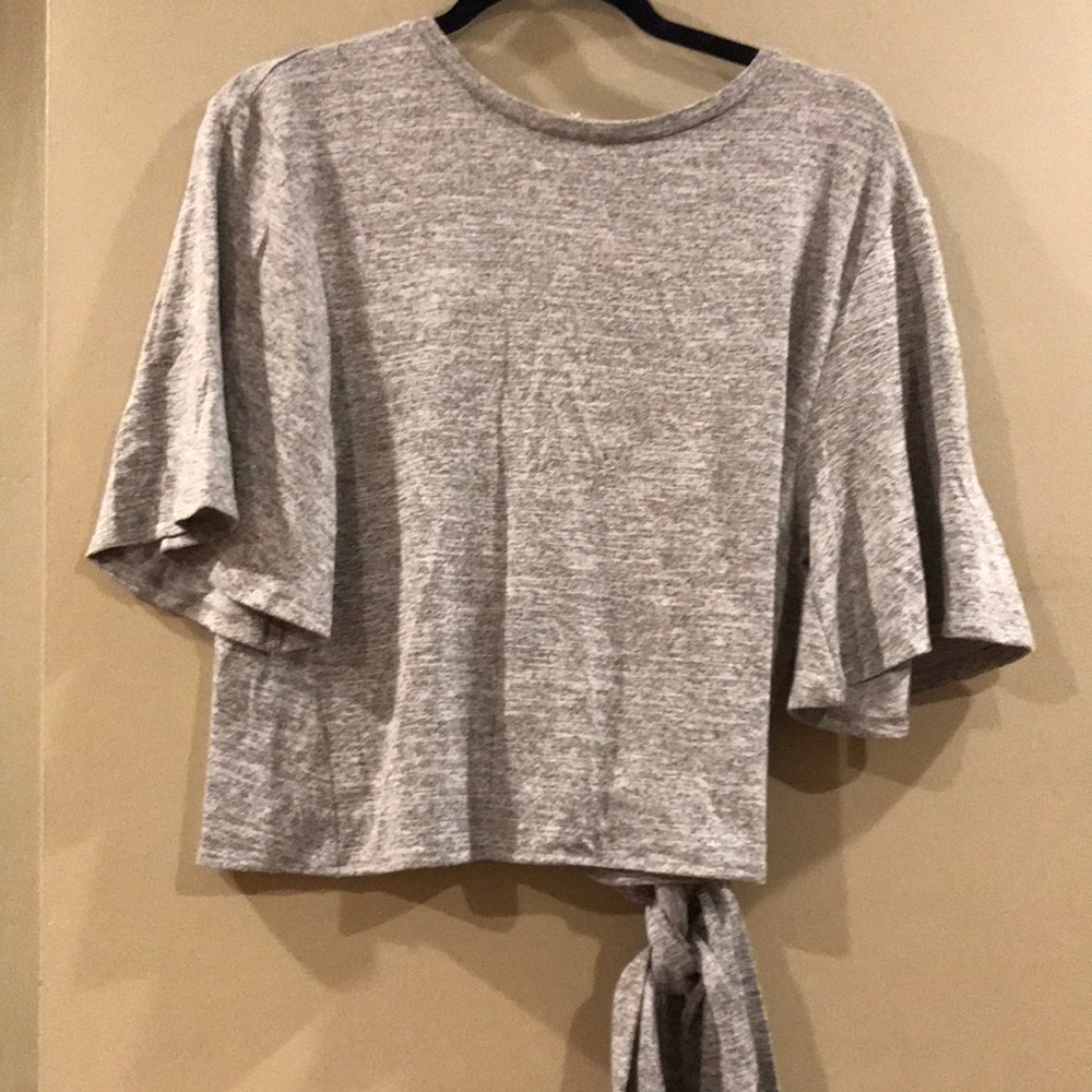 Gap Open Back Tie Shirt